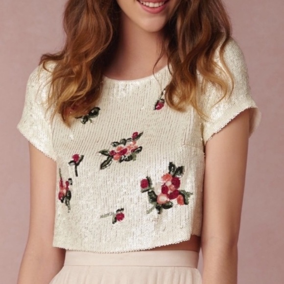 BHLDN Tops - SEQUINS! BHLDN- Pallari Mohan- unique sequin top!